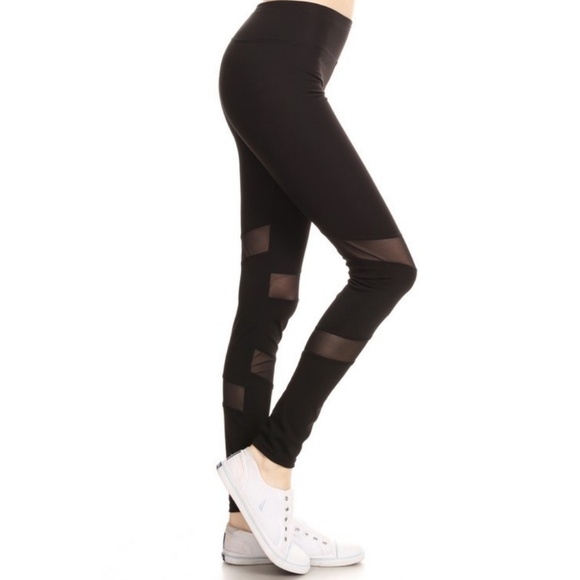 Active Leggings Stylish Stride Skinny Stretchy BLK - Picture 2 of 5